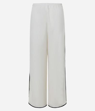 Salida de Playa Pantalón Sportcore en Lino y Viscosa con Rayas Laterales 7