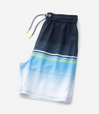 Bermuda Infantil de Baño con Estampa de Rayas -Talle 5 a 14 años 5
