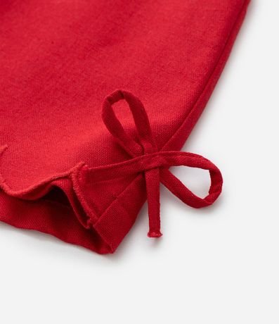 Short Pollera en Viscolino con Bajo Diferenciada con Lacitos - Talle 7 a 14 años 4