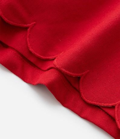 Short Pollera en Viscolino con Bajo Diferenciada con Lacitos - Talle 7 a 14 años 6