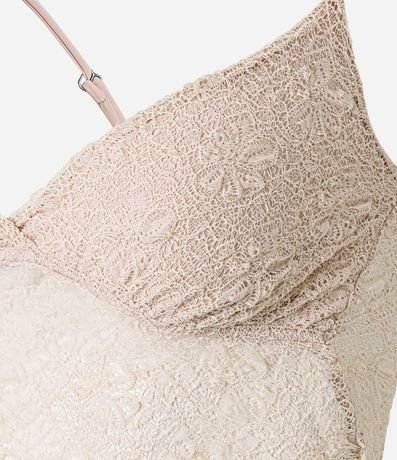 Blusa en Encaje con Breteles Finos y Textura 5