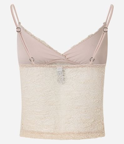 Blusa en Encaje con Breteles Finos y Textura 6