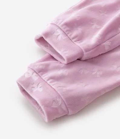 Pijama Infantil Largo con Estampa de Moñitas en Relieve – Talle 5 a 14 años 8