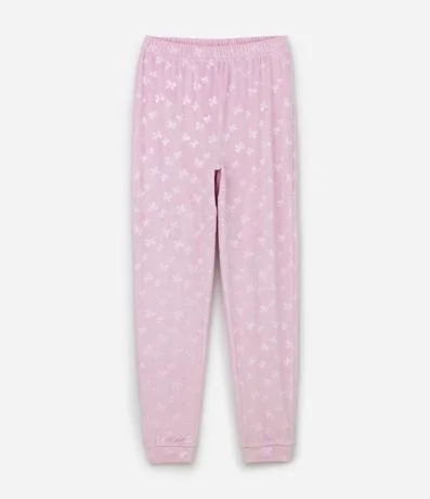 Pijama Infantil Largo con Estampa de Moñitas en Relieve – Talle 5 a 14 años 4