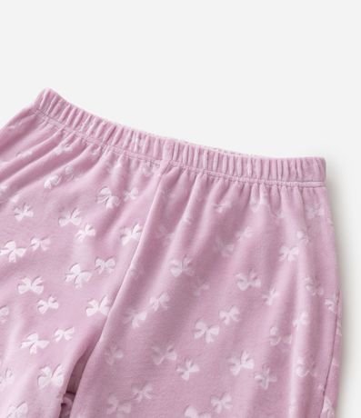 Pijama Infantil Largo con Estampa de Moñitas en Relieve – Talle 5 a 14 años 6