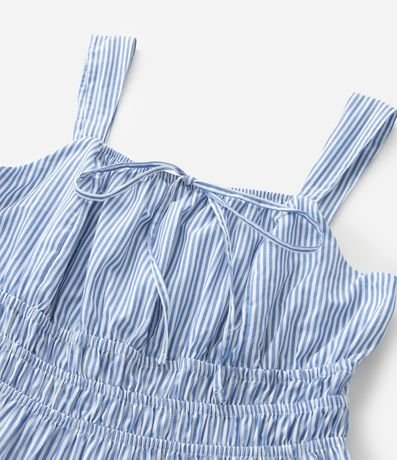 Vestido Midi en Tricolina con Rayas y Volados Curve & Plus Size 5