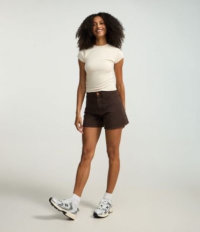 Blusa Básica en Rib con Hombro Caído 2