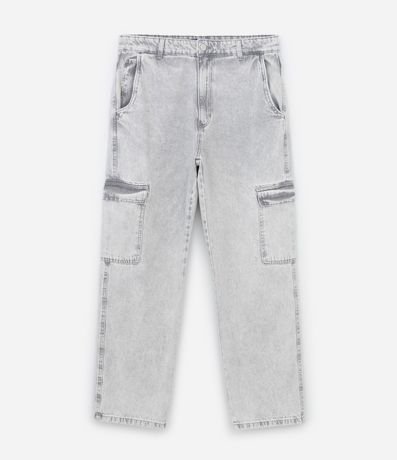 Pantalón Baggy de Jean con Bolsillos Cargo 7