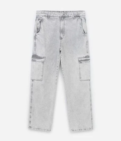 Pantalón de Jean Baggy con Bolsillos Cargo