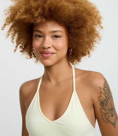 Blusa Cropped Frente Única en Cotton con Lazo 4