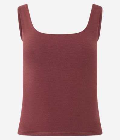 Blusa Musculosa en Algodón con Escote Cuadrado 4