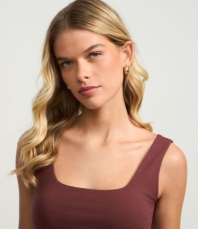 Blusa Musculosa en Algodón con Escote Cuadrado 3
