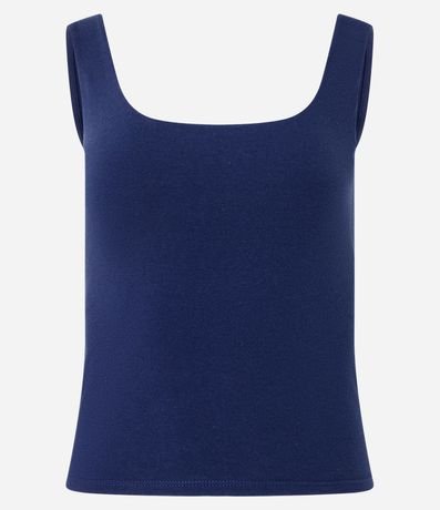 Blusa Musculosa en Algodón con Escote Cuadrado 4