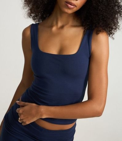 Blusa Musculosa en Algodón con Escote Cuadrado 3