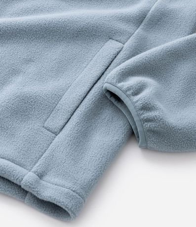 Buzo Masculino de Fleece con Capucha y Recorte en Tejido Plano 8