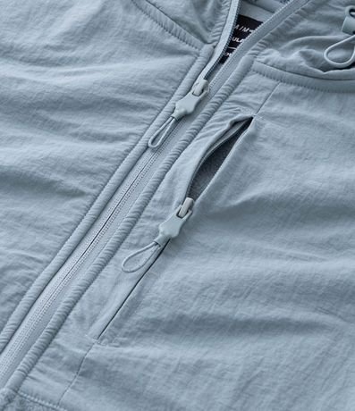 Buzo Masculino de Fleece con Capucha y Recorte en Tejido Plano 9