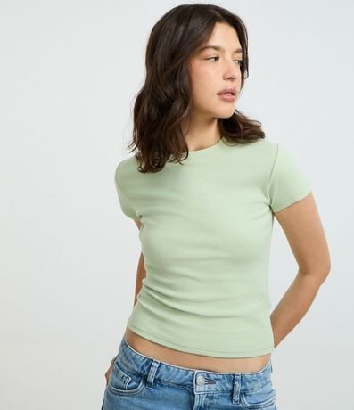 Blusa Básica Justa y Alargada en Rib