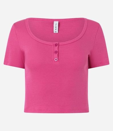 Blusa en Rib con Botones en el Escote 4