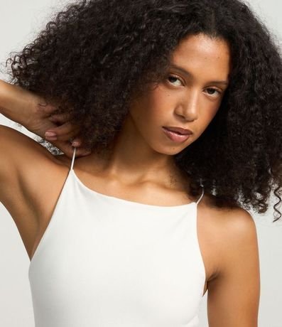 Blusa sin Manga con Escote Halter y Alça Elástico 4