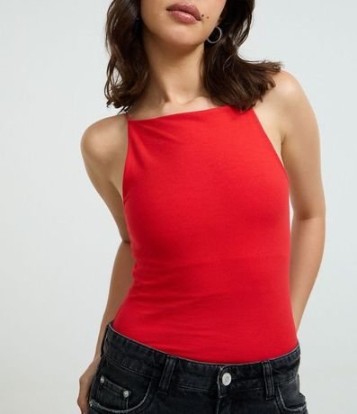 Blusa sin Manga con Escote Halter y Alça Elástico 3