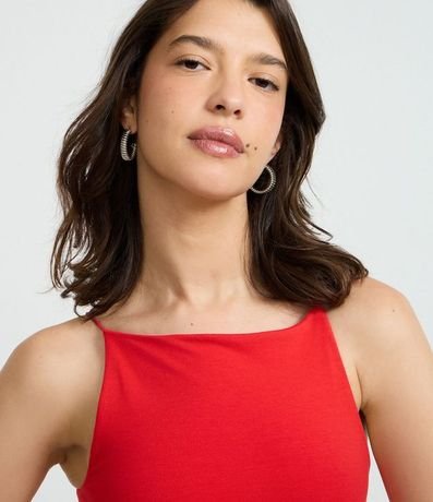Blusa sin Manga con Escote Halter y Alça Elástico 4
