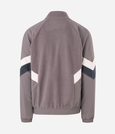 Buzo Masculino de Fleece con Cierre y Recortes Contrastantes 5