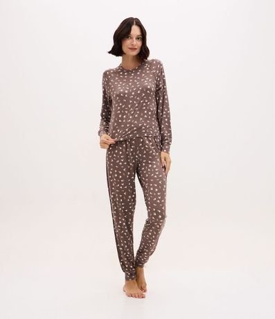 Pantalón de Pijama Jogger Peach Touch con Lazo en la Cintura