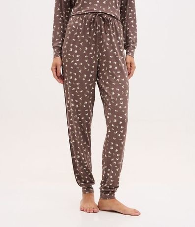 Pantalón de Pijama Jogger Peach Touch con Lazo en la Cintura 2