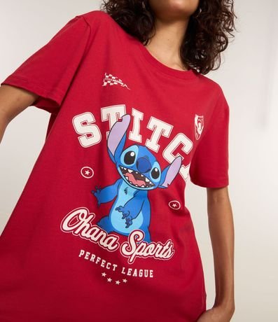 Remera en Algodón con Estampa de Stitch College 3
