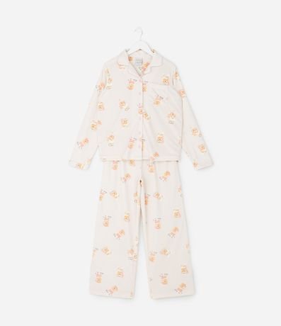 Pijama Infantil Blusa y Pantalón con Estampa de Oso  – Talle 4 a 16 años 2