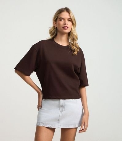 Blusa Básica en Algodón con Bajo Ajustada
