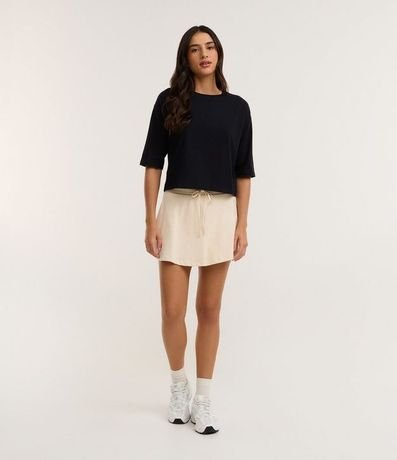 Short Pollera en Malla con Cintura Elástica