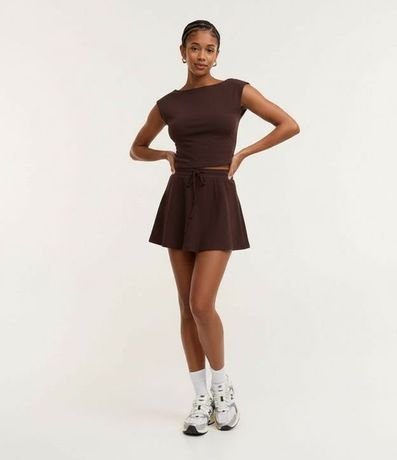 Short Pollera en Malla con Cintura Elástica 5