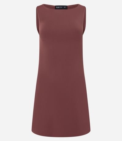 Vestido Corto en Poliamida con Escote Canoa 7