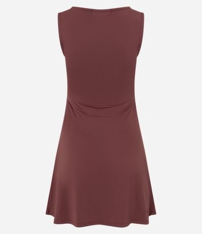 Vestido Corto en Poliamida con Escote Canoa 8