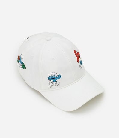 Gorra Dad Hat en Sarga con Estampa Bordada Smurfs