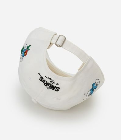 Gorra Dad Hat en Sarga con Estampa Bordada Smurfs 3