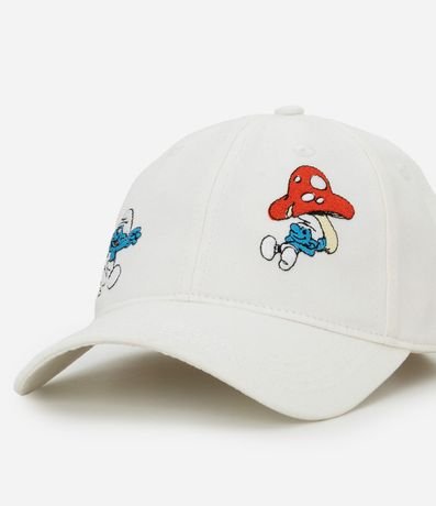 Gorra Dad Hat en Sarga con Estampa Bordada Smurfs 4