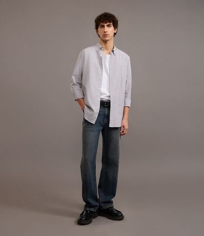 Camisa Regular en Oxford con Rayas 2