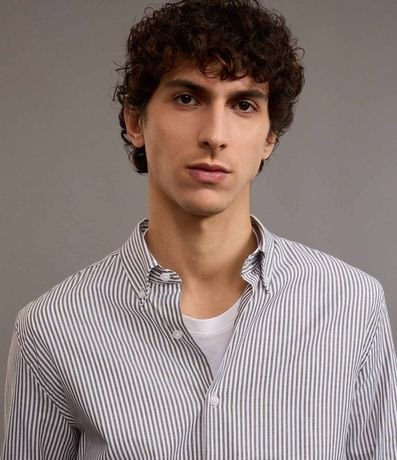 Camisa Regular en Oxford con Rayas 3