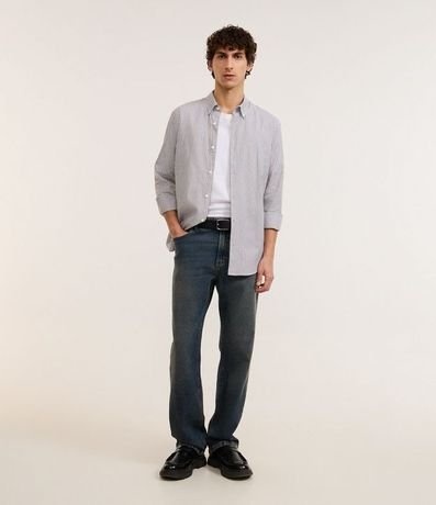 Camisa Regular en Oxford con Rayas 5
