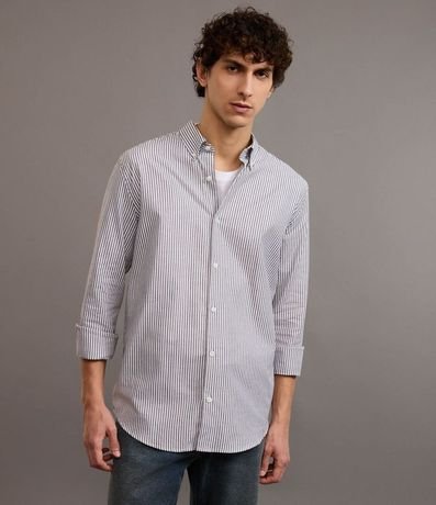 Camisa Regular en Oxford con Rayas 6