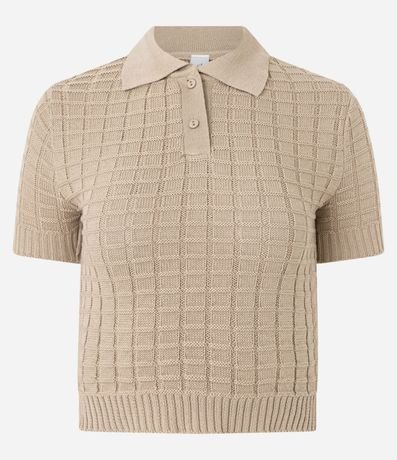 Blusa Polo en Punto con Textura 4