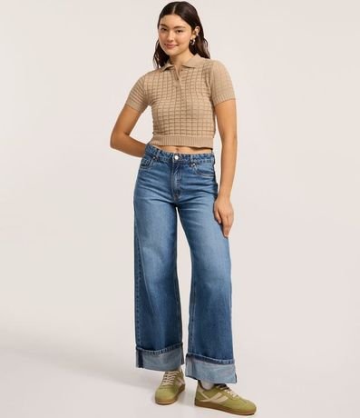 Blusa Polo en Punto con Textura 2