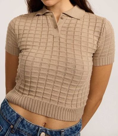 Blusa Polo en Punto con Textura 3