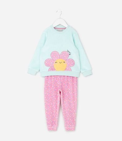 Pijama Infantil Largo con Estampado Floral – Talle 2 a 4 años 1
