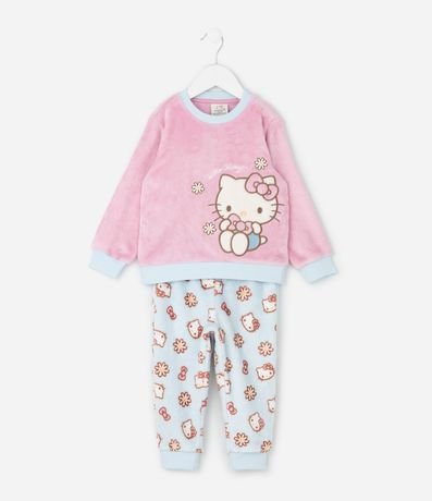 Pijama Infantil Manga Larga con Estampa de Hello Kitty – Talle 2 a 8 años