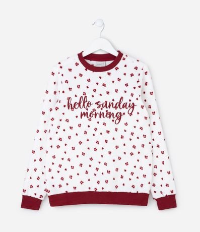 Pijama Infantil de fleece con Estampa y Bordado – Talle 8 a 16 años 2