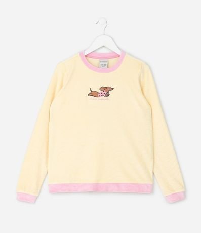 Pijama Infantil Largo con Estampa de Perro Salsicha – Talle 5 a 14 años 3
