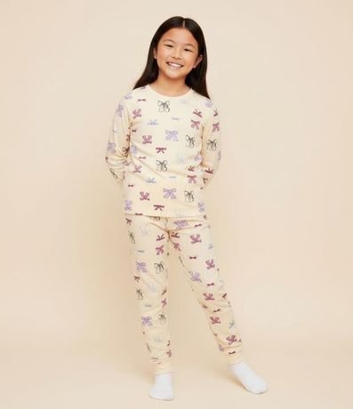 Pijama Infantil Manga Larga con Estampa de Ícones – Talle 2 a 14 años 1